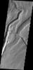 The channels in this image from NASA's 2001 Mars Odyssey spacecraft are part of Tyrrhena Fossae on the northern flank of Tyrrhenus Mons.