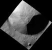 This image, one of the first obtained by NASA's Dawn spacecraft in its low altitude mapping orbit, shows part of the rim of a fresh crater on the giant asteroid Vesta. The terrain is known as the Heavily Cratered Terrain in the northern hemisphere.