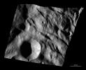 This image from NASA's Dawn spacecraft shows the texture of the surface in a part of asteroid Vesta's southern hemisphere. This region is just north of the main Rheasilvia structure.