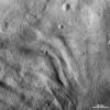 This image from NASA's Dawn spacecraft shows undulating terrain, located only in asteroid Vesta's southern hemisphere, in and around the Rheasilvia impact basin.