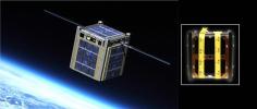 The image on the left is an artist rendering of Montana State University's Explorer 1 CubeSat; at right is a CubeSat created by the University of Michigan designated the Michigan Mulitpurpose Mini-satellite, or M-Cubed.