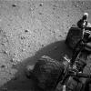 Soil clinging to the right middle and rear wheels of NASA's Mars rover Curiosity can be seen in this image taken by the Curiosity's Navigation Camera after the rover's third drive on Mars.