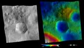 These images from NASA's Dawn spacecraft are located in asteroid Vesta's Numisia quadrangle, in Vesta's southern hemisphere.