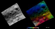 These images from NASA's Dawn spacecraft are located in asteroid Vesta's Numisia quadrangle, in Vesta's northern hemisphere.