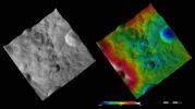 These images from NASA's Dawn spacecraft are located in asteroid Vesta's Sextilia quadrangle, in Vesta's southern hemisphere.