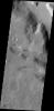 The channels in this image captured by NASA's 2001 Mars Odyssey spacecraft are located on the northern margin of Terra Sabaea on Mars.