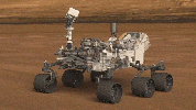 This frame from an animation shows the location of a set of Hazard-Avoidance cameras on the back of NASA's Curiosity rover.