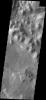 The landslide deposits in this image captured by NASA's 2001 Mars Odyssey spacecraft are located in Baetis Chaos.