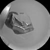 The shape of the tip of the bit in the drill of NASA's Mars rover Curiosity is apparent in this view recorded by the remote micro-imager in the rover's ChemCam instrument on Mars. Jan. 29, 2012; the bit is about 0.6 inch (1.6 centimeters) wide.