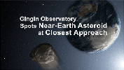 This frame from a movie shows the asteroid 2012 DA14 flying safely by Earth, as seen by the Gingin Observatory in Australia around the time of its closest approach, 11:24:42 a.m. PST (2:24:42 p. The animation is available in the Planetary Photojournal.