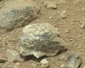 The Mast Camera (Mastcam) on NASA's Mars rover Curiosity showed researchers interesting color and patterns in this unnamed rock.