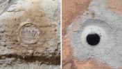 This set of images shows the results from the rock abrasion tool from NASA's Mars Exploration Rover Opportunity (left) and the drill from NASA's Curiosity rover (right).
