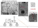 NASA's Curiosity Mars rover targeted the laser of the ChemCam instrument with remarkable accuracy for assessing the composition of the wall of a drilled hole and tailings that resulted from the drilling.