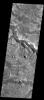 This image captured by NASA's 2001 Mars Odyssey spacecraft shows a section of Samara Valles on Mars.