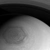 Taken by NASA's Cassini spacecraft, this image shows Saturn's polar jet stream.