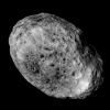 NASA's Cassini imaging scientists processed this view of Saturn's moon Hyperion, taken during a close flyby on May 31, 2015. This flyby marks the mission's final close approach to Saturn's largest irregularly shaped moon.