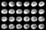 This is a NASA Hubble Space Telescope series of 24 images showing the full 5.34-hour rotation of the 325-mile diameter (525 kilometer) asteroid Vesta.