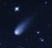 Superficially resembling a skyrocket, Comet ISON is hurtling toward the Sun at a whopping 48,000 miles per hour in this still from a Hubble animation.