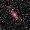 Magenta spots in this image from NASA's NuSTAR show two black holes in the Circinus galaxy, located 13 million light-years from Earth in the Circinus constellation.