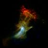Nicknamed the 'Hand of God,' this object is called a pulsar wind nebula, imaged by NASA's NuSTAR. It's powered by the leftover, dense core of a star that blew up in a supernova explosion.