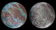 To present the best information in a single view of Jupiter's moon Ganymede, a global image mosaic was assembled, incorporating the best available imagery from NASA's Voyager 1 and 2 spacecraft and NASA's Galileo spacecraft.