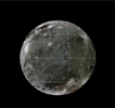 This is a frame from an animation of a rotating globe of Jupiter's moon Ganymede, with a geologic map superimposed over a global color mosaic, incorporating the best available imagery from NASA's Voyager 1 and 2 spacecraft, and Galileo spacecraft.