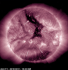 A pair of substantial coronal holes were the most notable features on the Sun over the week of Mar. 28 - Apr. 2, 2015. The images were taken in a wavelength of extreme ultraviolet light by NASA GSFC's Solar Dynamics Observatory.