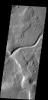 This image from NASA's 2001 Mars Odyssey spacecraft shows a small unnamed channel on the eastern margin of Arabia Terra.