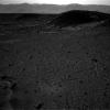 This image from NASA's Curiosity Mars rover, taken on April 3, 2014, includes a bright spot near the upper left corner. Possible explanations include a glint from a rock or a cosmic-ray hit.