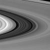 It's difficult to get a sense of scale when viewing Saturn's rings, but the Cassini Division (seen here between the bright B ring and dimmer A ring) is almost as wide as the planet Mercury as seen by NASA's Cassini spacecraft.