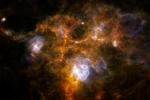 The Herschel Space Observatory has uncovered a weird ring of dusty material while obtaining one of the sharpest scans to date of a huge cloud of gas and dust, called NGC 7538.
