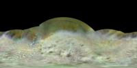 NASA's Voyager 2 spacecraft flew by Triton, a moon of Neptune, in the summer of 1989. Dr. Paul Schenk, a scientist at the Lunar and Planetary Institute in Houston, used Voyager data to construct the best-ever global color map of Triton.