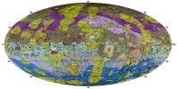 This high-resolution geological map of Vesta is derived from NASA's Dawn spacecraft data.