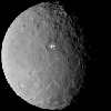 Ceres rotates in this frame from a movie comprised of images taken by NASA's Dawn mission during its approach to the dwarf planet. The images were taken on Feb. 19, 2015, from a distance of nearly 29,000 miles (46,000 kilometers).