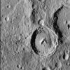 Situated high in Mercury's southern hemisphere, NASA's MESSENGER sees Han Kan, a 50-km-diameter impact crater with a well preserved central peak and a smooth floor that is likely solidified impact melt.