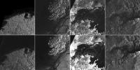 This montage from NASA's Cassini Synthetic Aperture Radar (SAR) images of the surface of Titan shows four examples of how a newly developed technique for handling noise results in clearer, easier to interpret views.