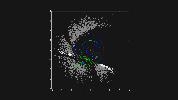 This frame from a movie shows the progression of NASA's NEOWISE survey in the mission's first year following its restart in December 2013. Each dot represents an asteroid or comet that the mission observed.