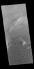 This image captured by NASA's 2001 Mars Odyssey spacecraft shows part of the dune field found in a depression on the floor of Rabe Crater.