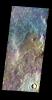 The THEMIS VIS camera contains 5 filters. The data from different filters can be combined in multiple ways to create a false color image. This false color image from NASA's 2001 Mars Odyssey spacecraft shows part of Acidalia Planitia.