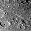 Lessing crater can be seen in the lower left of this image captured by NASA's MESSENGER spacecraft. Instead of the typical central peak found in a complex crater on Mercury, Lessing sports a central pit.