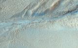This image from NASA's Mars Reconnaissance Orbiter shows several seemingly active gullies and their associated fans near the Argyre region.