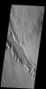 This image captured by NASA's 2001 Mars Odyssey spacecraft show long term winds have etched the surface in Memnonia Sulci. Partial cemented surface materials are easily eroded by the wind, forming linear ridges called yardangs.