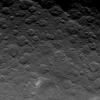 The north pole of Ceres can be seen in this image taken on June 9, 2015 by NASA's Dawn spacecraft, shows dwarf planet Ceres from an altitude of 2,700 miles (4,400 kilometers) with a resolution of 1,400 feet (410 meters) per pixel.