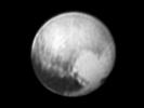 This image of Pluto was taken by NASA's New Horizons' spacecraft at 4:18 UT on July 9, 2015, from a range of 3.9 million miles (6.3 million kilometers) reveals new details on the surface of Pluto.