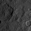 This image, taken by NASA's Dawn spacecraft, shows the surface of dwarf planet Ceres from an altitude of 915 miles (1,470 kilometers). The image was taken on August 21, 2015, and has a resolution of 450 feet (140 meters) per pixel.