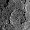This image, taken by NASA's Dawn spacecraft, shows the surface of dwarf planet Ceres from an altitude of 915 miles (1,470 kilometers). The image was taken on September 9, 2015, and has a resolution of 450 feet (140 meters) per pixel.