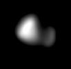 This image of Kerberos was created by combining four individual LORRI pictures taken on July 14, 2015, approximately seven hours before New Horizons' closest approach to Pluto, at a range of 245,600 miles (396,100 km) from Kerberos.