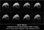 The 230-foot (70-meter) DSS-14 antenna at Goldstone, Ca. obtained these radar images of asteroid 2015 TB145 on Oct. 31, 2015.