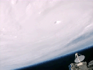NASA's ISS-RapidScat's antenna, lower right, was pointed at Hurricane Patricia as the powerful storm approached Mexico on Oct. 23, 2015.