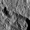 This view from NASA's Dawn spacecraft captures the northern rim of Toharu Crater on Ceres. Dawn captured the scene on Dec. 24, 2015 from its low-altitude mapping orbit (LAMO), at an approximate altitude of 240 miles (385 kilometers) above Ceres.